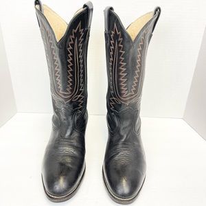 Hy-Test Black Cowboy Western Boots Tufgum Oil Resistant Men’s Sz 13EE Steel Toe